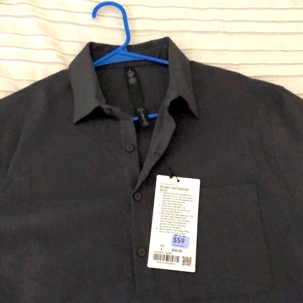 Brand new men’s street life popover shirt lulu